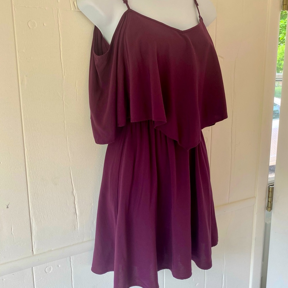 Purple Ruffle Top Tank Dress - Picture 3 of 10